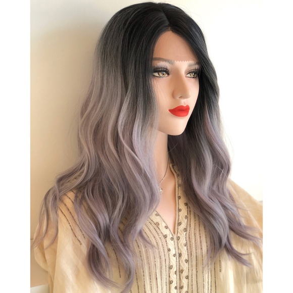 20" Sliver Icy Platinum Wavy Lace Wig | Tammy - Picture 3 of 8